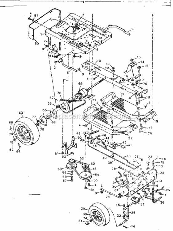Page C Diagram and Parts List for 502256117A  Craftsman Lawn Tractor