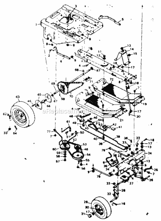 Page C Diagram and Parts List for 502256132  Craftsman Lawn Tractor