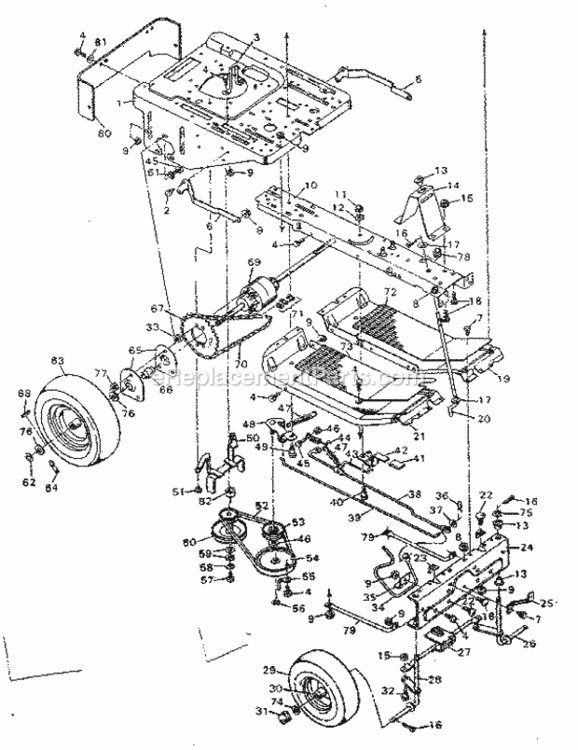 Page C Diagram and Parts List for 502256136A  Craftsman Lawn Tractor