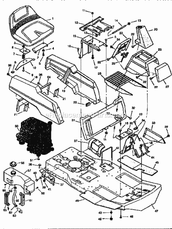 Page A Diagram and Parts List for 502256220  Craftsman Lawn Tractor