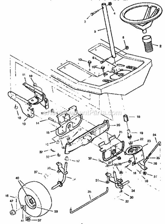 Page C Diagram and Parts List for 502256220  Craftsman Lawn Tractor