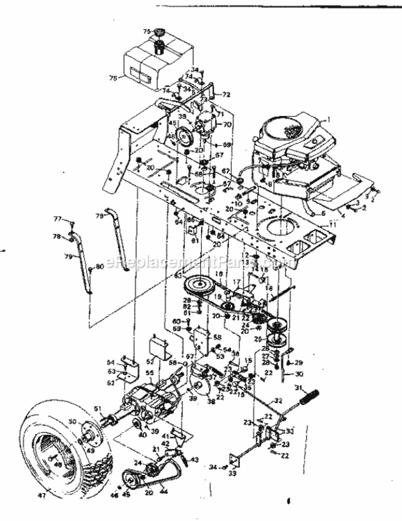 Page D Diagram and Parts List for 502257041  Craftsman Lawn Tractor