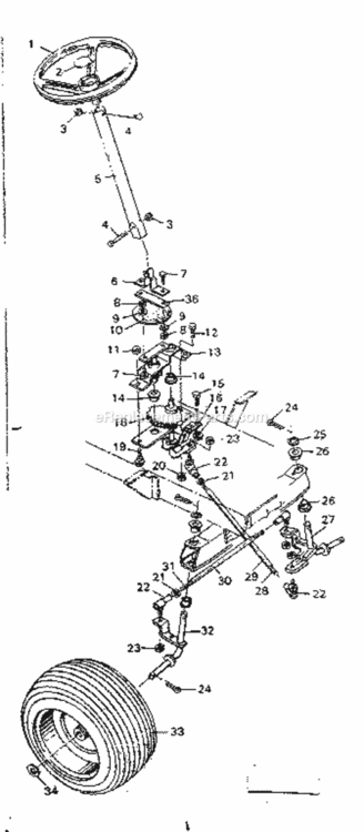 Page C Diagram and Parts List for 502257042  Craftsman Lawn Tractor