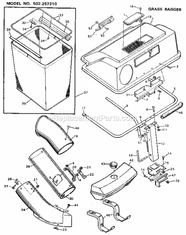 Page G Diagram and Parts List for 502257310  Craftsman Lawn Tractor