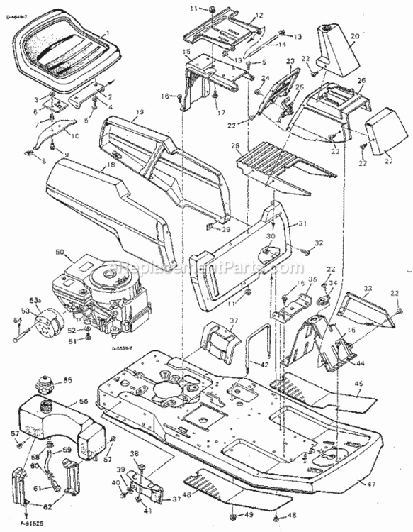 Page A Diagram and Parts List for 502257330  Craftsman Lawn Tractor