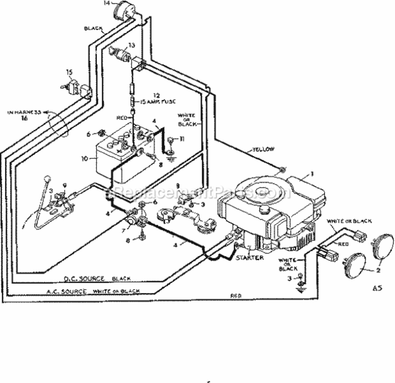 Page A Diagram and Parts List for 50225810  Craftsman Lawn Tractor