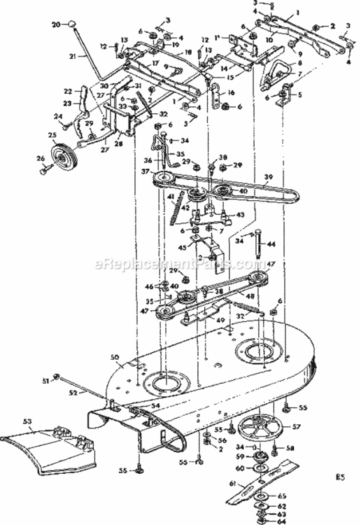 Page E Diagram and Parts List for 50225810  Craftsman Lawn Tractor