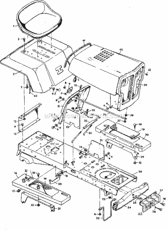 Page A Diagram and Parts List for 50225830  Craftsman Lawn Tractor