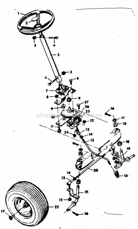 Page C Diagram and Parts List for 50225891  Craftsman Lawn Tractor