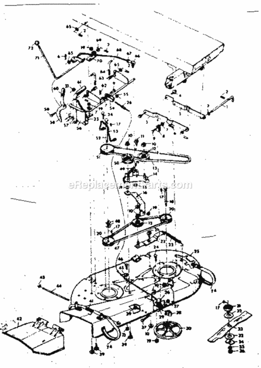 Page E Diagram and Parts List for 50225891  Craftsman Lawn Tractor