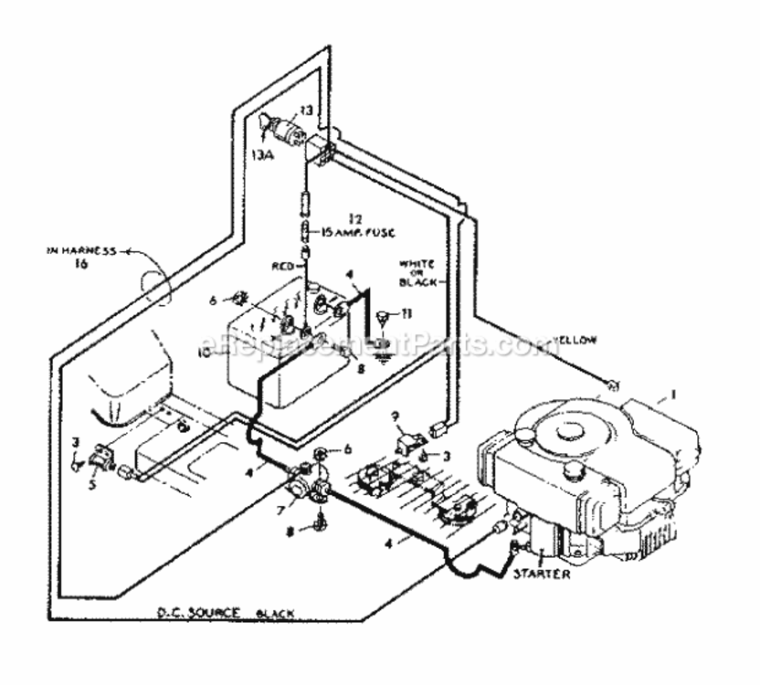 Page B Diagram and Parts List for 50225910  Craftsman Lawn Tractor