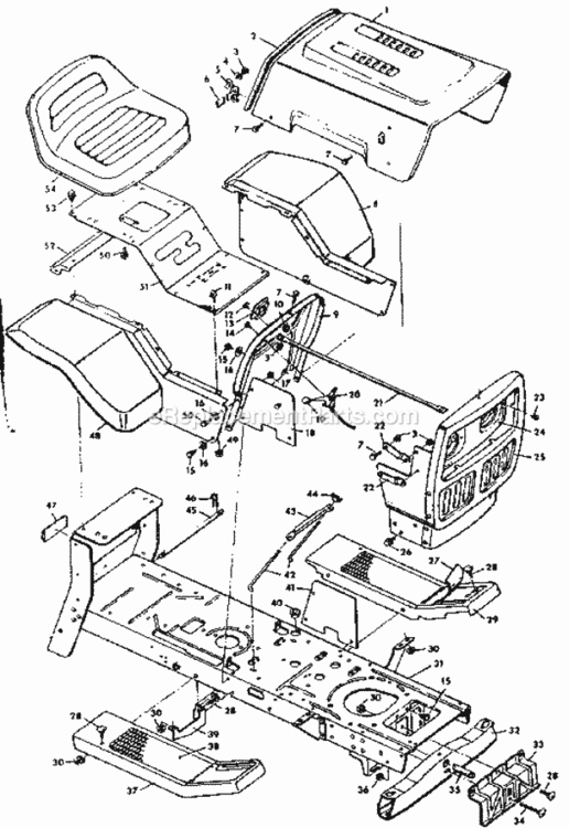Page D Diagram and Parts List for 50225910  Craftsman Lawn Tractor
