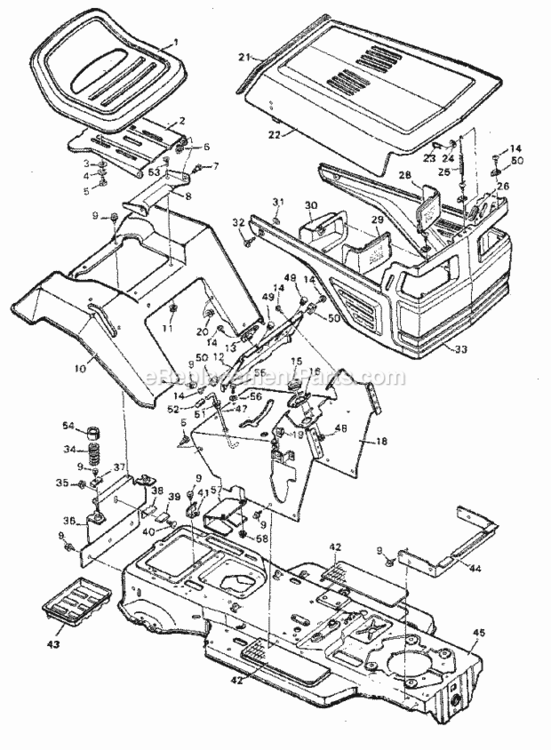 Page B Diagram and Parts List for 502259280  Craftsman Lawn Tractor