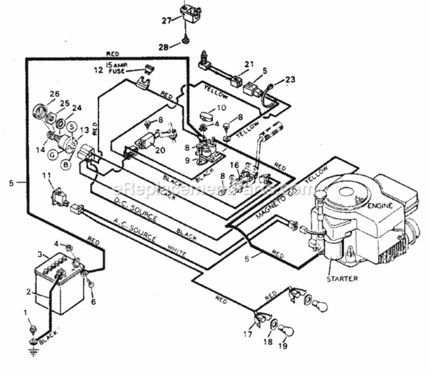 Page G Diagram and Parts List for 502259280  Craftsman Lawn Tractor