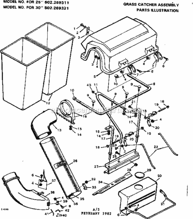 Page A Diagram and Parts List for 502269321  Craftsman Lawn Tractor Accessories