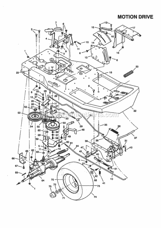 Page B Diagram and Parts List for 502270111  Craftsman Lawn Tractor