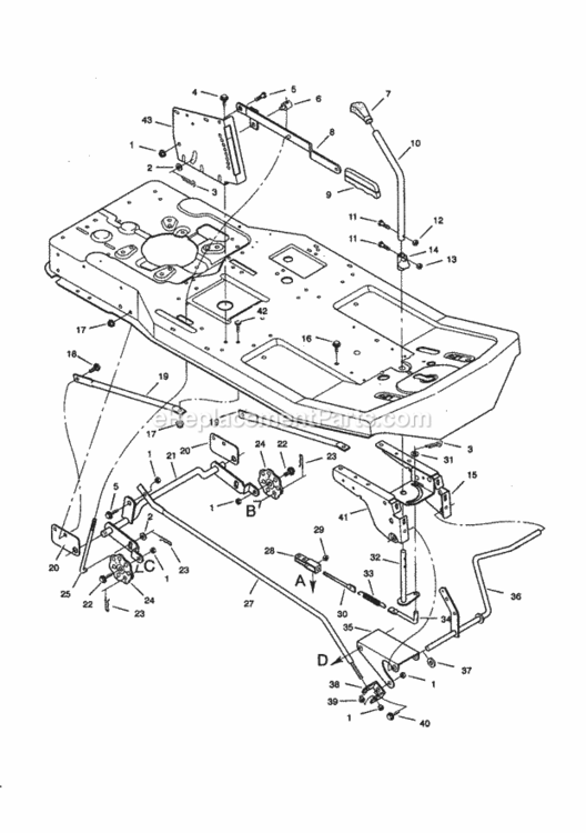 Page D Diagram and Parts List for 502270111  Craftsman Lawn Tractor