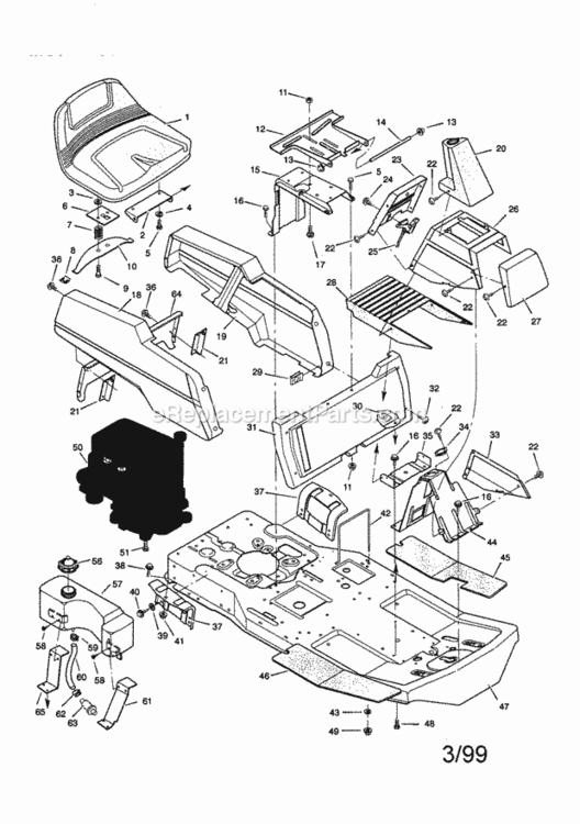 Page A Diagram and Parts List for 502270211  Craftsman Lawn Tractor