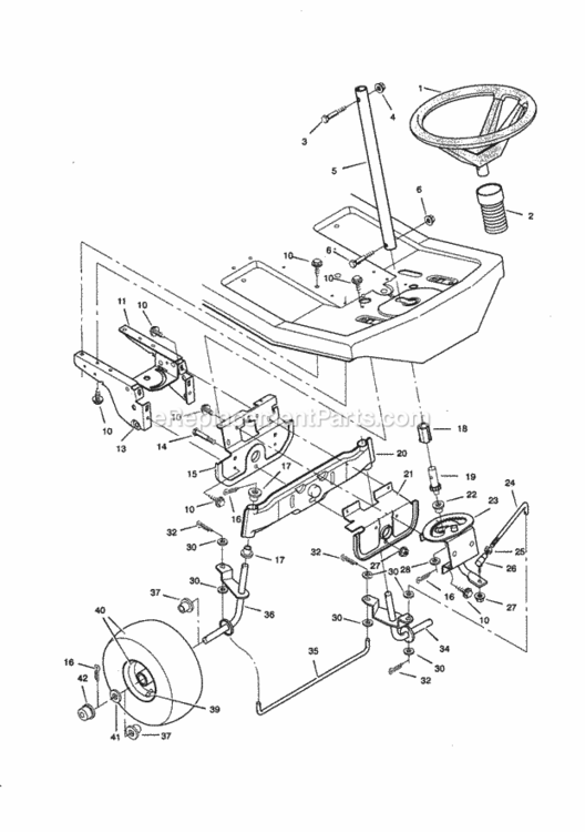Page C Diagram and Parts List for 502270211  Craftsman Lawn Tractor