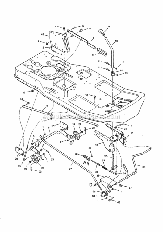 Page D Diagram and Parts List for 502270211  Craftsman Lawn Tractor