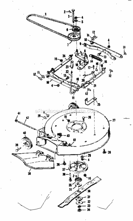 Page C Diagram and Parts List for 50281370  Craftsman Lawn Tractor