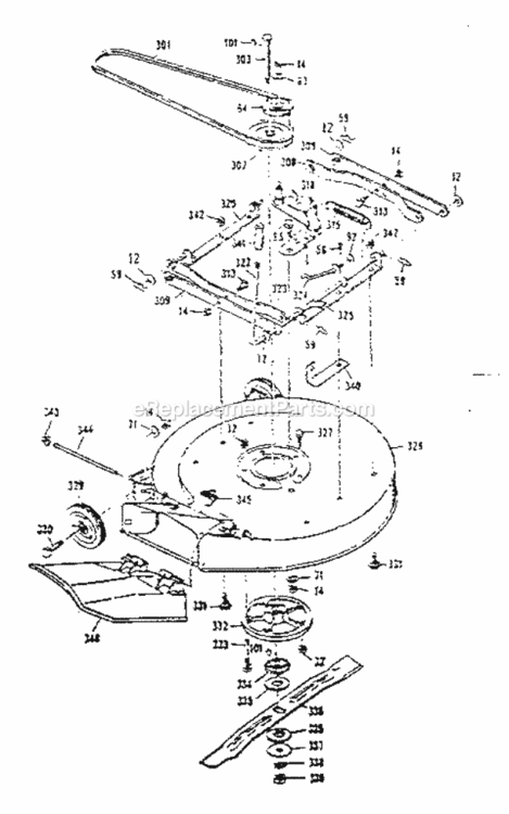 Page C Diagram and Parts List for 50281373  Craftsman Lawn Tractor