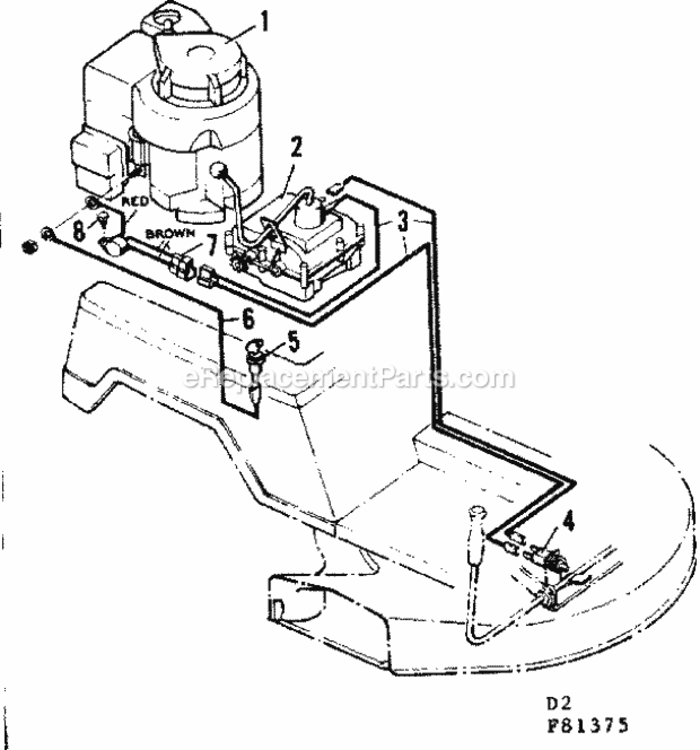 Page D Diagram and Parts List for 50281375  Craftsman Lawn Tractor
