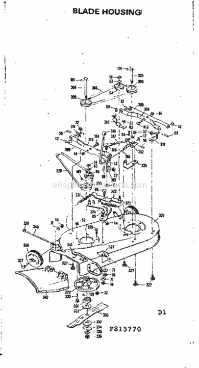 Page D Diagram and Parts List for 502813770  Craftsman Lawn Tractor