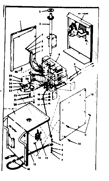 Transformer Assembly Diagram and Parts List for 113201531  Craftsman Welder
