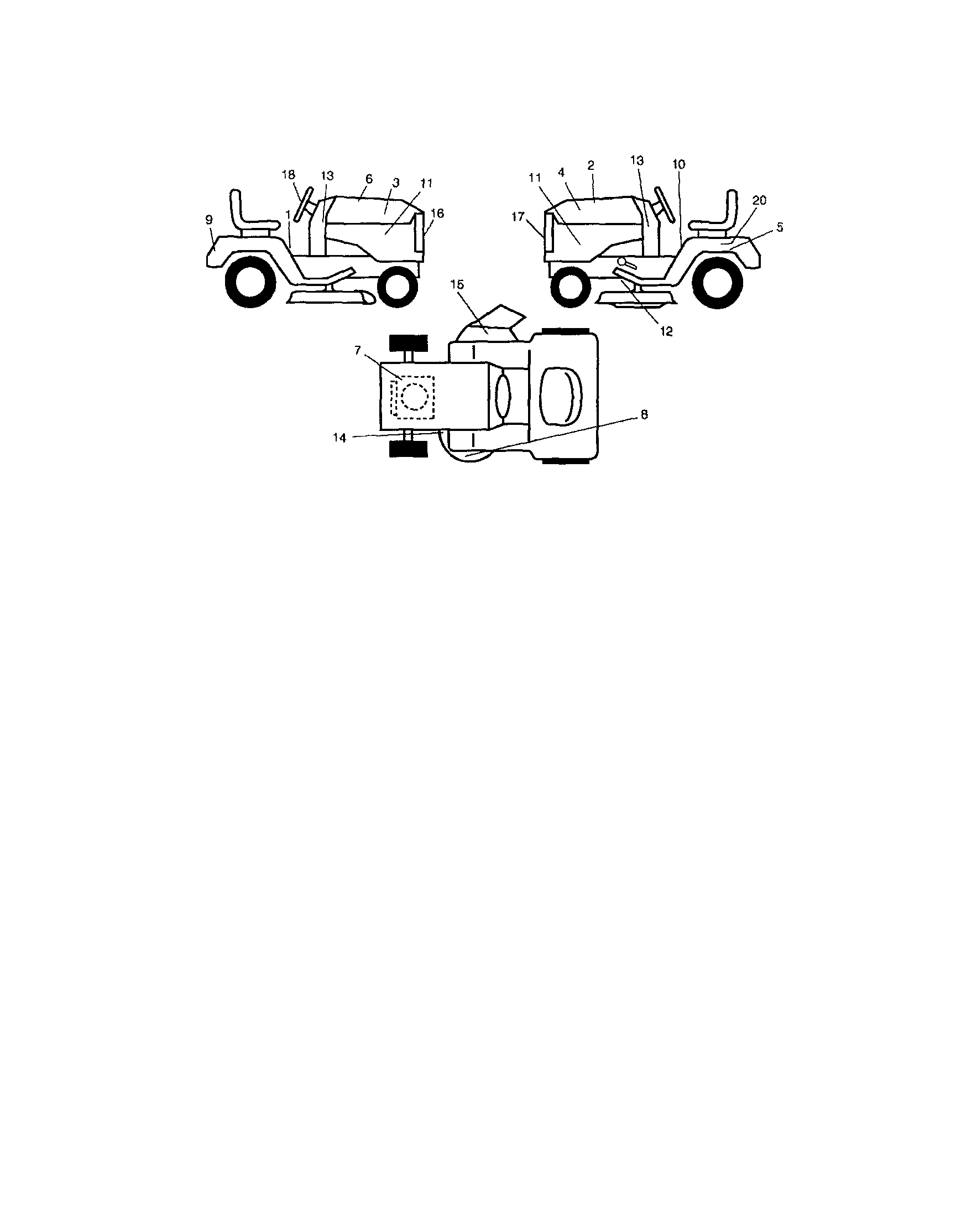 Decals Diagram and Parts List for 917273150  Craftsman Lawn Tractor