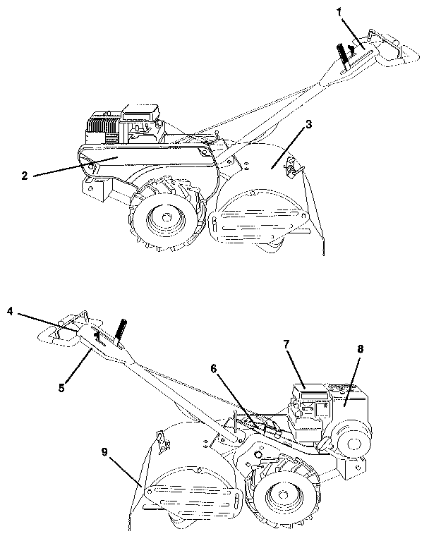 Decals Diagram and Parts List for 917299752  Craftsman Tiller