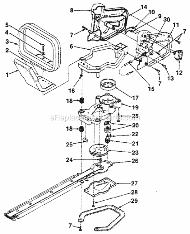 Page D Diagram and Parts List for 517797660  Craftsman Hedge Trimmer
