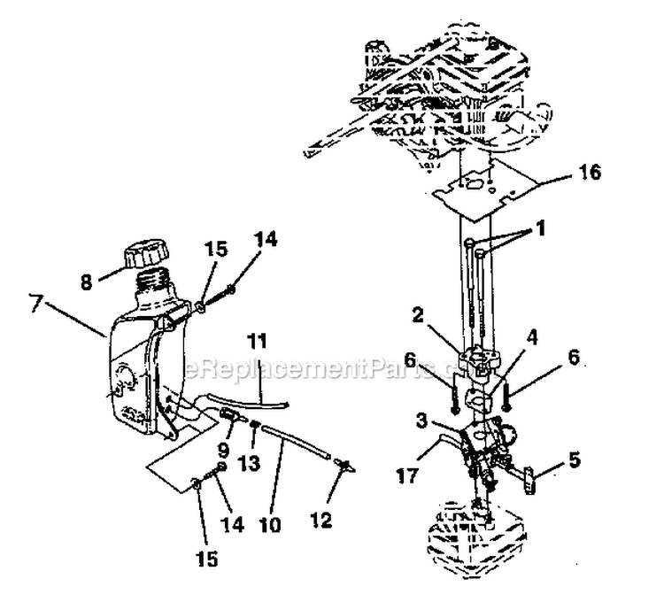 Page E Diagram and Parts List for 517797941  Craftsman Leaf Blower / Vacuum