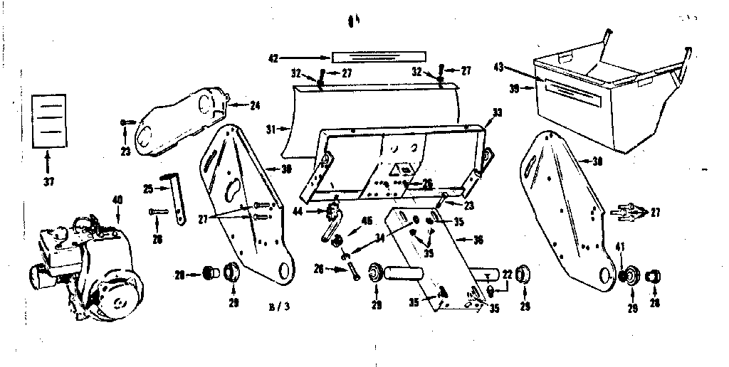 Frame Diagram and Parts List for 17491261  Craftsman Lawn Mower