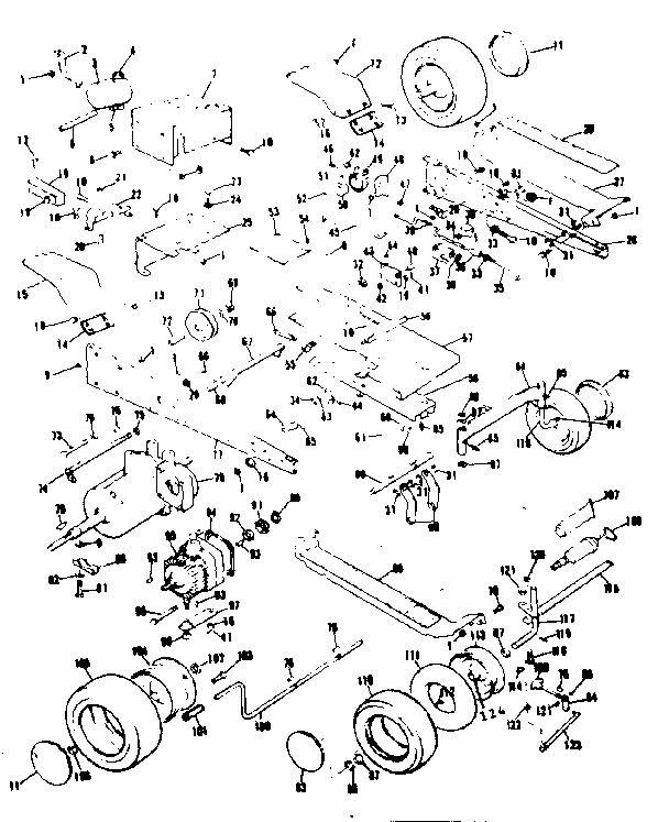 Drive Assembly Diagram and Parts List for 13196710  Craftsman Engine