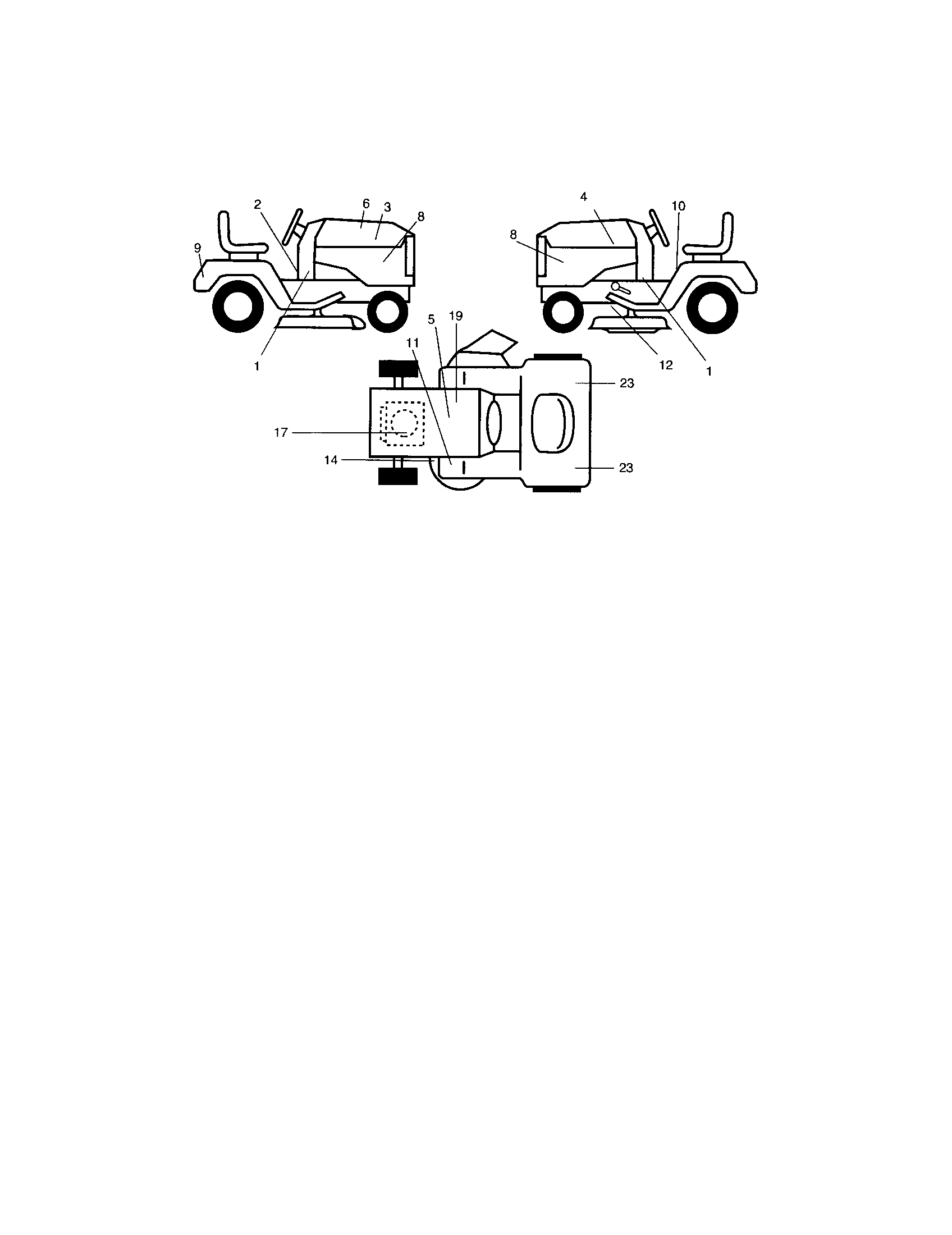Decals Diagram and Parts List for 917276052  Craftsman Lawn Tractor
