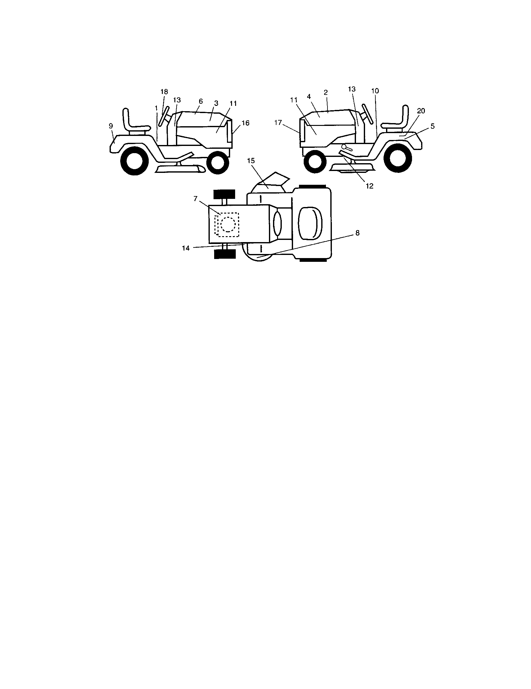 Decals Diagram and Parts List for 917273130  Craftsman Lawn Tractor