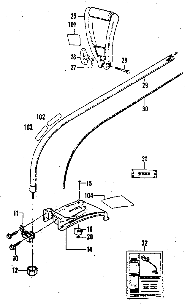 Drive Shaft Diagram and Parts List for 358796131  Craftsman Trimmer