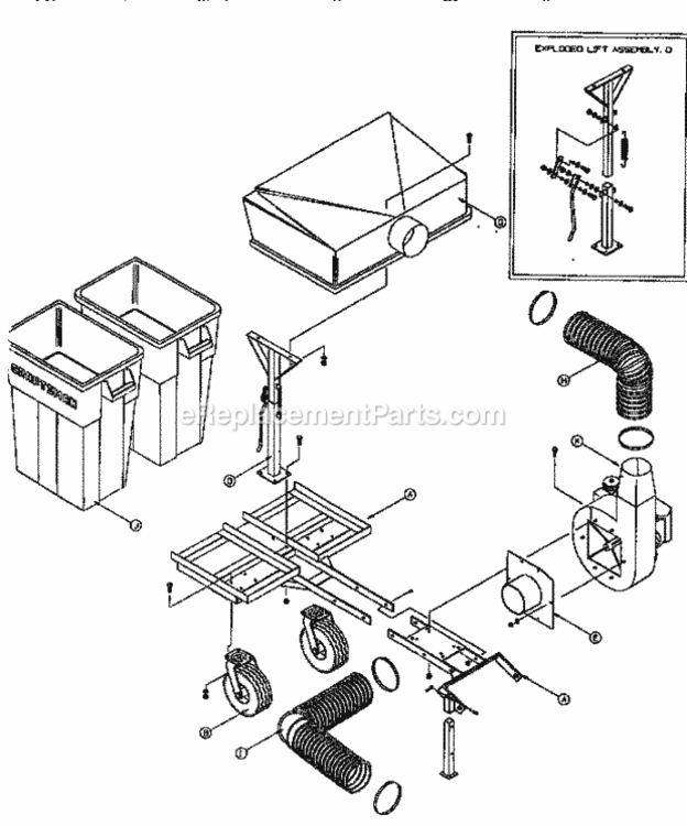 Page A Diagram and Parts List for 521244550  Craftsman Leaf Blower / Vacuum