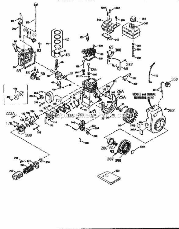 Page B Diagram and Parts List for 521244550  Craftsman Leaf Blower / Vacuum