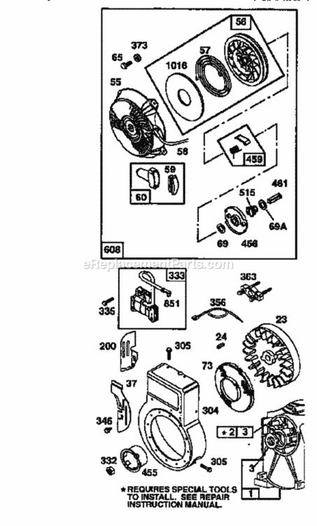 Page F Diagram and Parts List for 521244712  Craftsman Leaf Blower / Vacuum