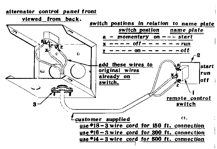 Connecting Remote Control Switch Diagram and Parts List for 58031813  Craftsman Engine