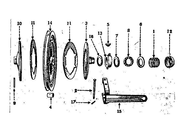 Clutch Diagram and Parts List for 91757562  Craftsman Lawn Tractor