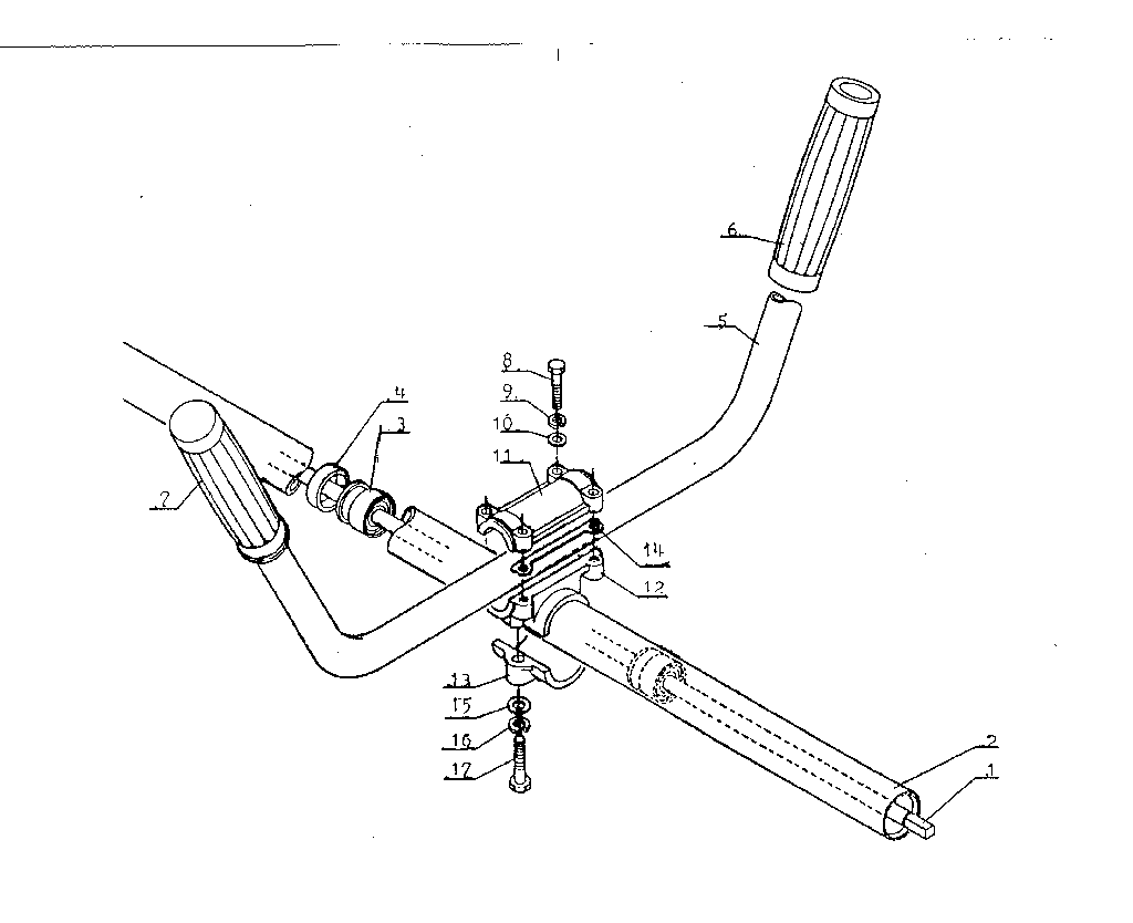 Handlebars Diagram and Parts List for 271281610  Craftsman Trimmer