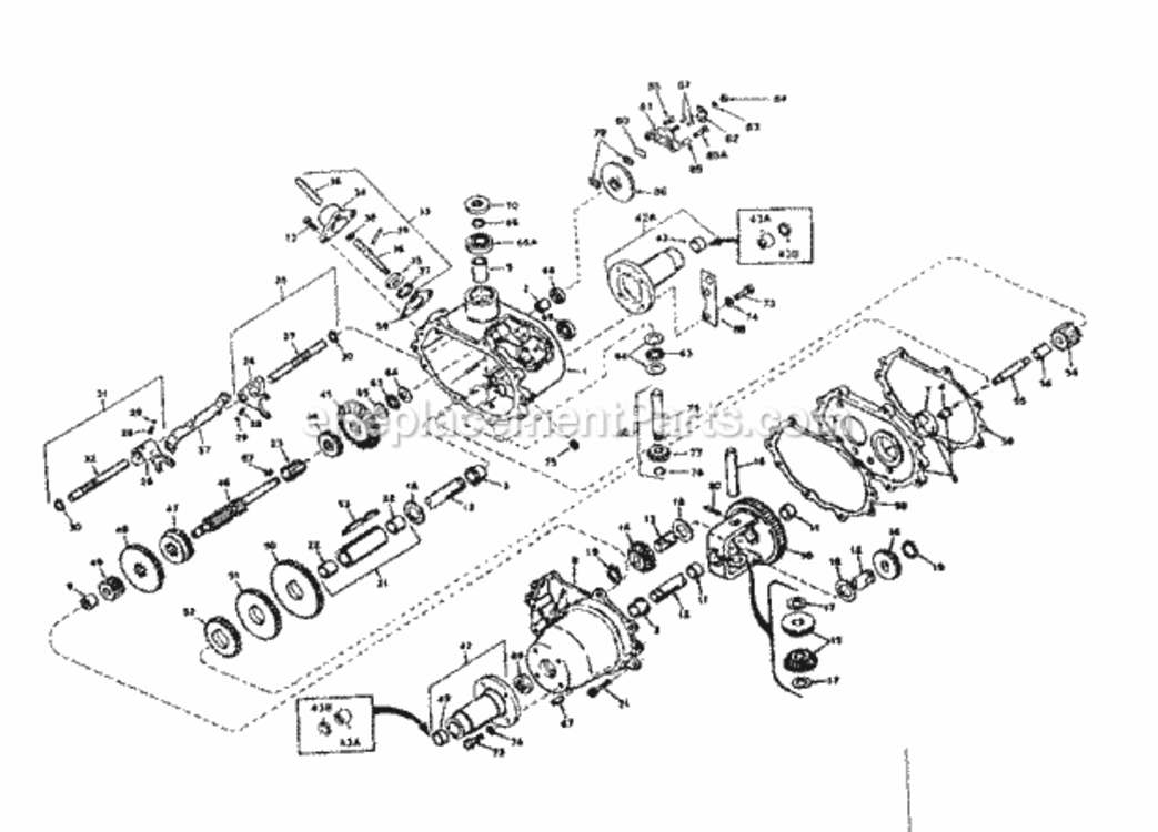 Page F Diagram and Parts List for 52852800  Craftsman Lawn Tractor