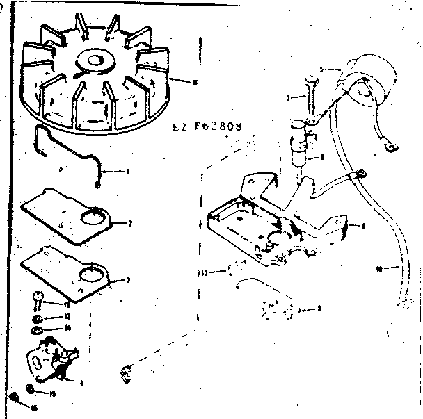 Magneto Diagram and Parts List for 91762808  Craftsman Chainsaw