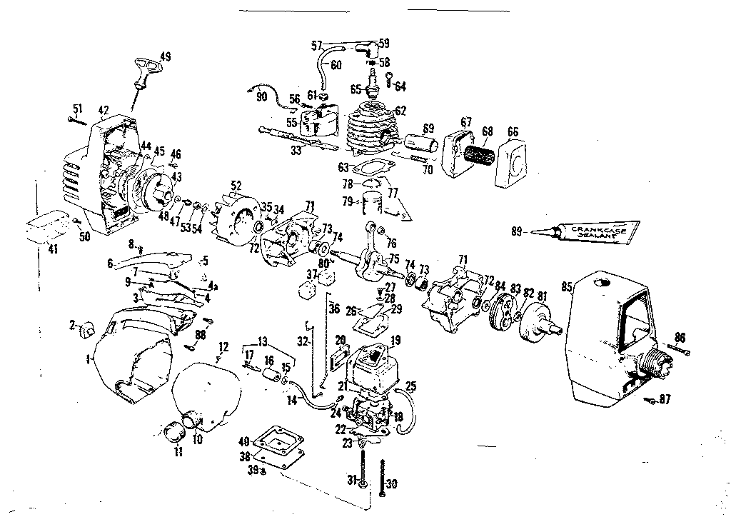 Trimmer Diagram and Parts List for 234795410  Craftsman Trimmer