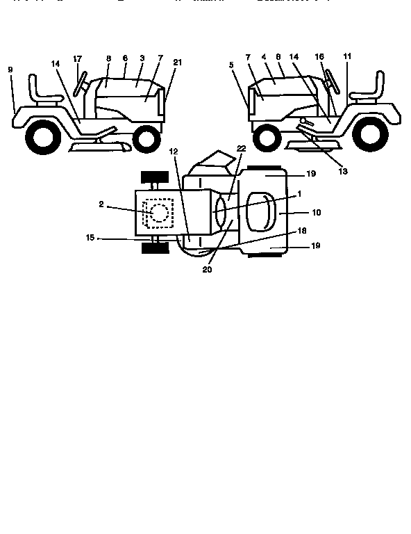 Decals Diagram and Parts List for 917256870  Craftsman Lawn Tractor