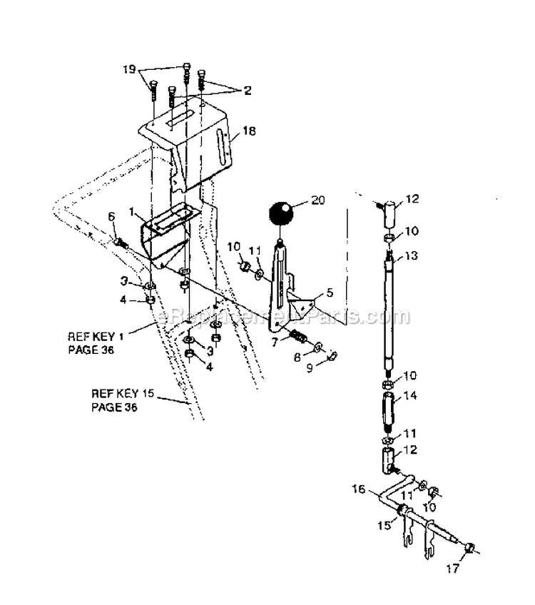 Control_Panel Diagram and Parts List for 536-886331  Craftsman Snow Blower