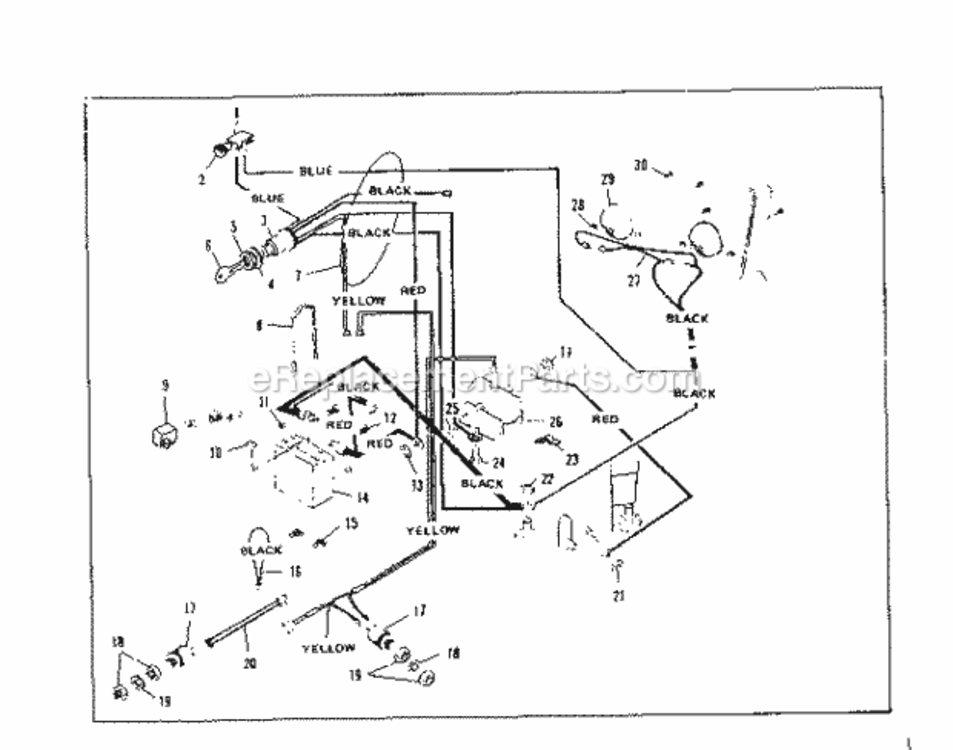 Page F Diagram and Parts List for 536250821  Craftsman Lawn Tractor